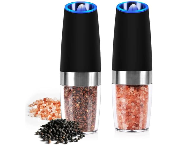 Gravity Salt og Pepperkvern Sett, Elektrisk Pepperkvern Saltkvern