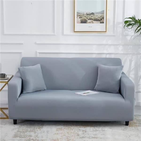 Solid Color Stretch soffa och cover för vardagsrum (190-230cm)1PC Light GL (AF-190-230cm)1PC
