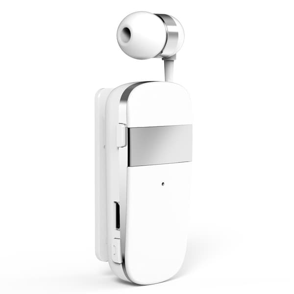 Infällbart Bluetooth-headset med lång batteritid - Dugt White K53 Retractable