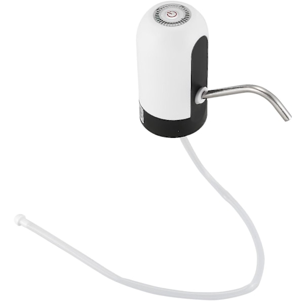 Vattenflaskpump, USB-laddning Automatisk Dricksvattenpump Bärbar Elektrisk Vattendispenser Vattenflaskomkopplare För Universell 5 Gallons Flaska Black white