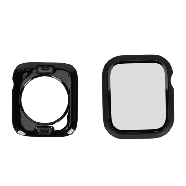 2 stk. Beskyttelsesdeksel for klokke, omfattende beskyttelse, svart, lett, vanntett, ripebestandig for IWatch7 8
