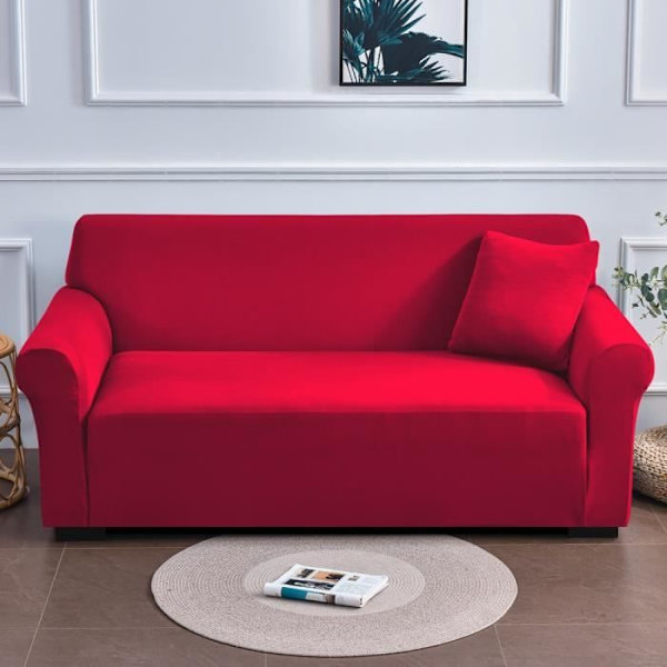 Stretch cover för soffa och fåtölj, vattentät, solid, passar 2-sits hörnsoffa