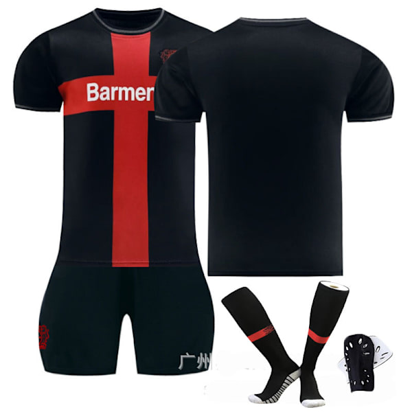 2425 Leverkusen hjemmebanetrøje nr. 34 Xhaka 10 Wirtz fodbolduniform-sæt-træningsdragt-nr. 21 + sokker XL(180-185cm)