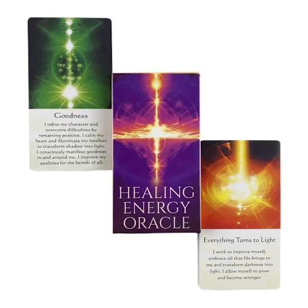 Healing Energy Oracle Cards En 54 Tarot Engelska Visions Divination Edition Kortlek Brädspel För Fest