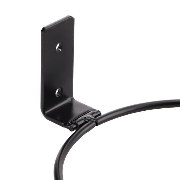 Vikbar väggmonterad blomkrukshållarring, 18 cm, stöd för hängande blomkorg