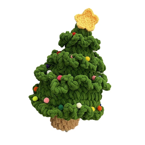 Christmas Tree Crochet Kit för nybörjare Allt i ett Söt julgranstickat gör-det-själv-kit typ 3