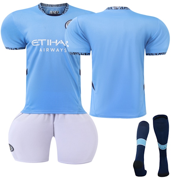 2425 Manchester City Hemmafotbollströja med strumpor L(175-180cm)