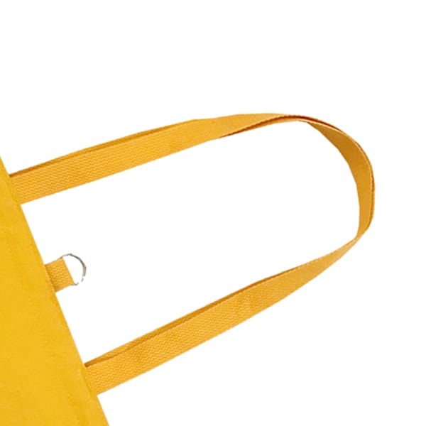 Canvasväska för kvinnor Flickor Canvas Axelväska Student Canvas Handväska Casual Shoulder Work Bag med björnhänge i japansk stil Gul