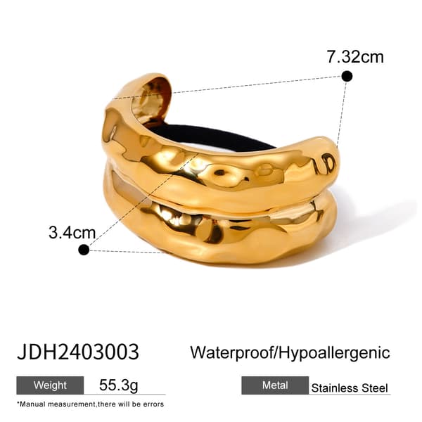 Hårring i rustfrit stål i westernstil til hestehale-styling JDH2403003