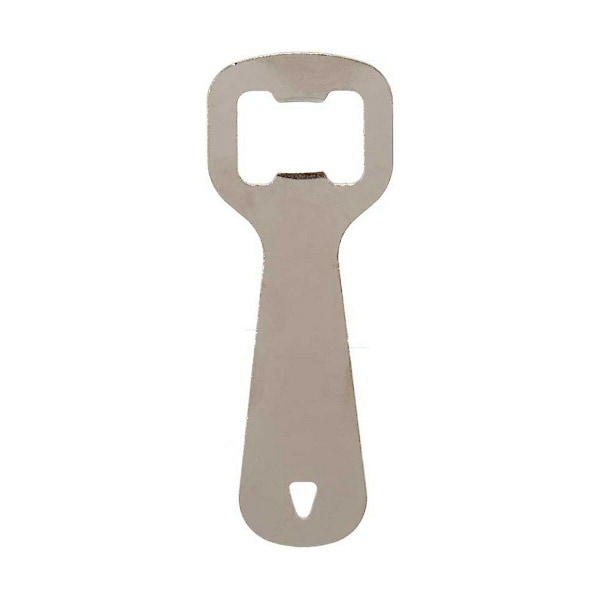 Pullonavaaja 04325-1 Hopea Ruostumaton teräs 11 x 4 x 0,5 cm (12 kpl)