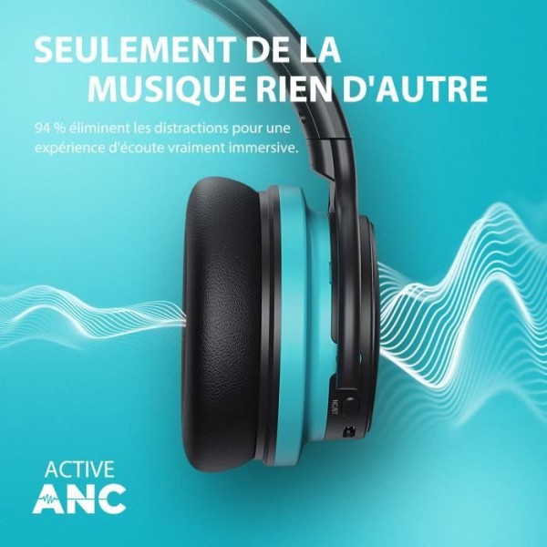 COWIN E7 BASIC B Azure Blue Aktive Støyreduserende Hodetelefoner Bluetooth Hodetelefoner Trådløse Hodetelefoner