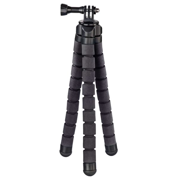 Fleksibelt Smartphone & GoPro Tripod Stativ, 26 cm, Sort, Bøjelige Ben til Rejser