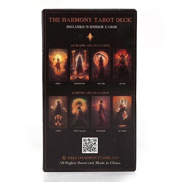 The Harmony Tarot Deck Engelsk Versjon 78 Unikt Designet Kort for Profeti og Spådom for Familiebrettspill