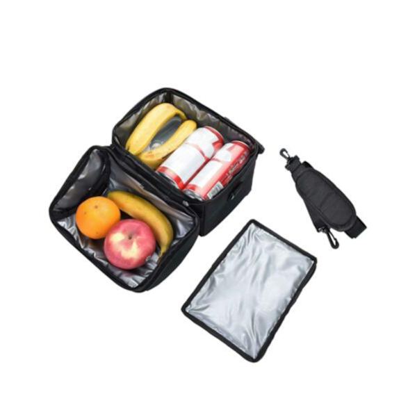 Bärbar thermal matkasse Kylarbox Bento Pouch förvaringsbehållare - Röd