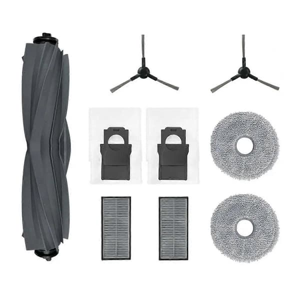 Reservedeler og tilbehør til Bot L10s Pro Ultra robotstøvsuger, hovedbørste, sidebørste, filter, mopp, støv as shown