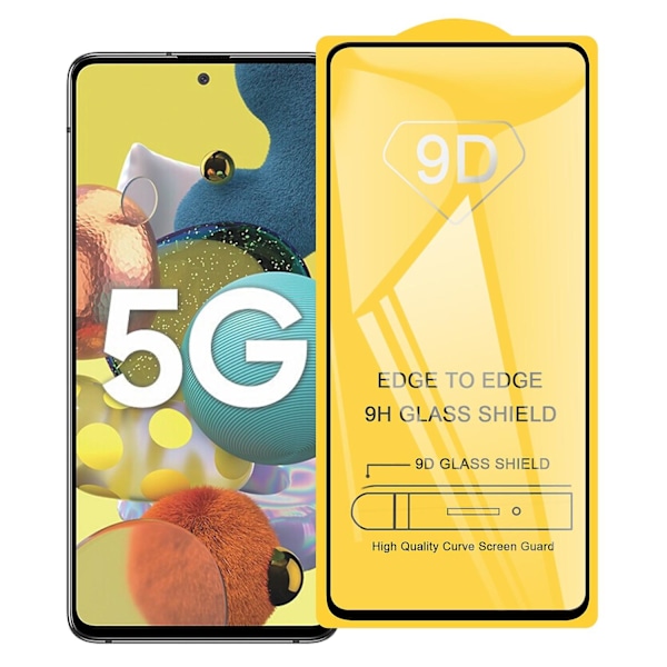 9D Full Size Härdat Glas Skärmskydd för Samsung Galaxy A51 5G SM-A516