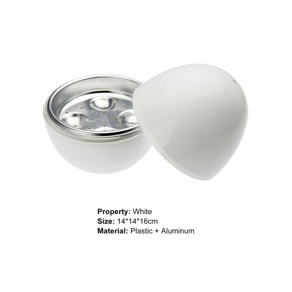 Essential Microwave Egg Steamer PP Praktisk 4 ägg