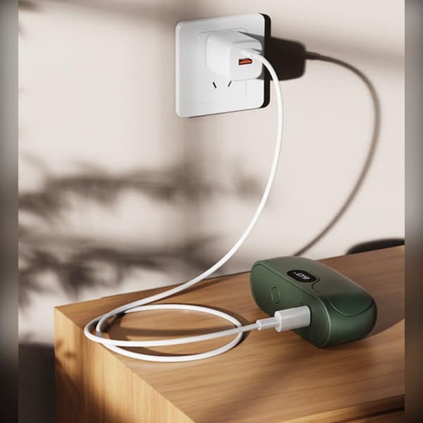 Magnetiske håndvarmere genopladelige, USB-C, 5 varmeniveauer, sort, bærbart sæt