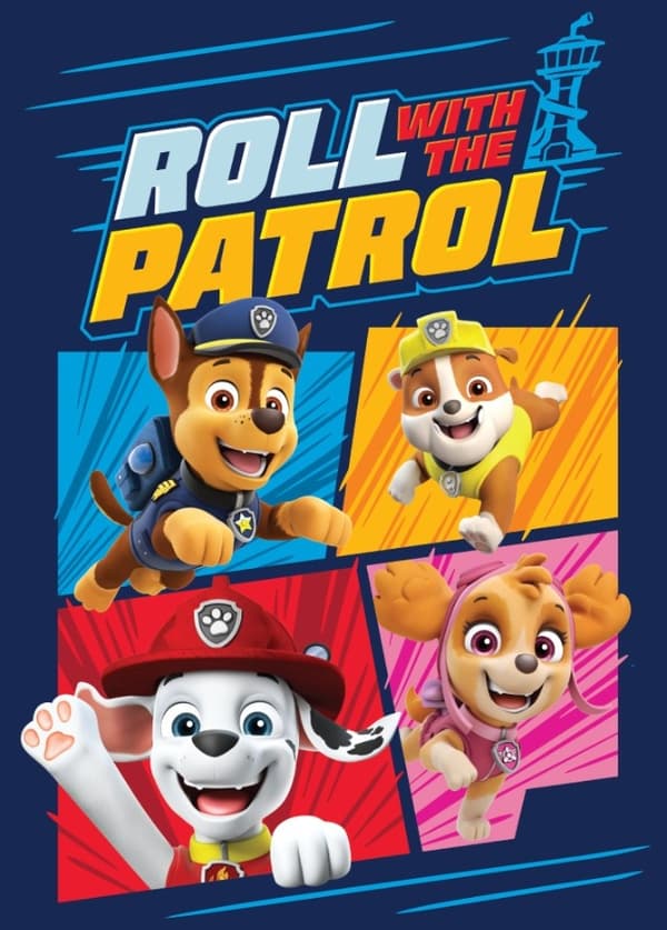 Paw Patrol fleecetæppe 100x140 cm, blødt og varmt polyester, til børn
