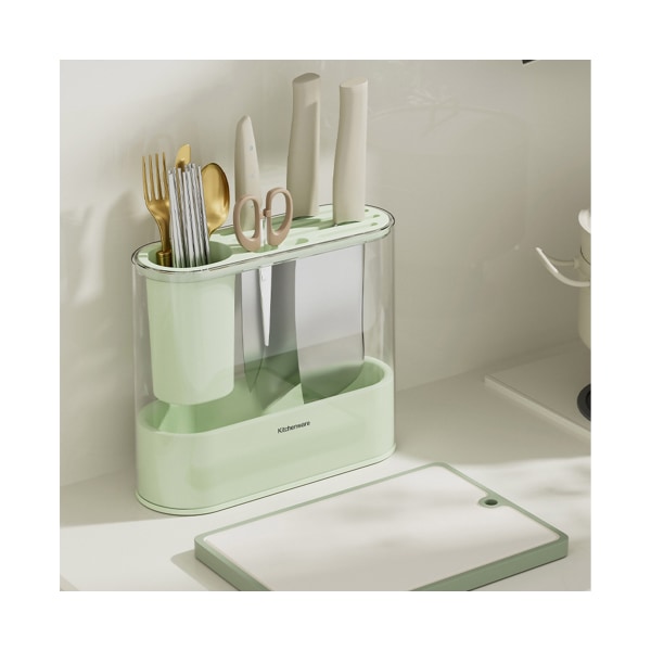 Användbar Cutter Organizer Fuktsäker Cutter Block med - Grön