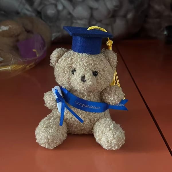 Bamse med studenterhue Royal Blue Plastic Eco Eyes