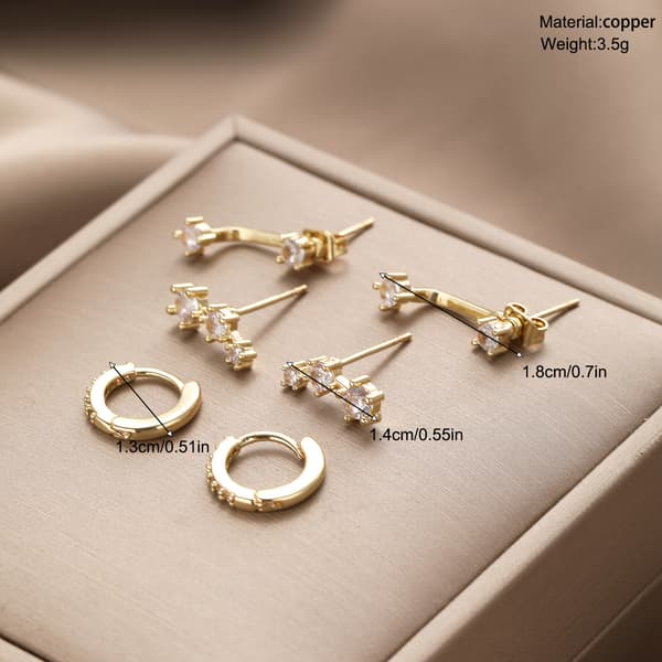 Länsimainen tekohelmiseoskorusetti Copper Ear Clasp 5804001HB