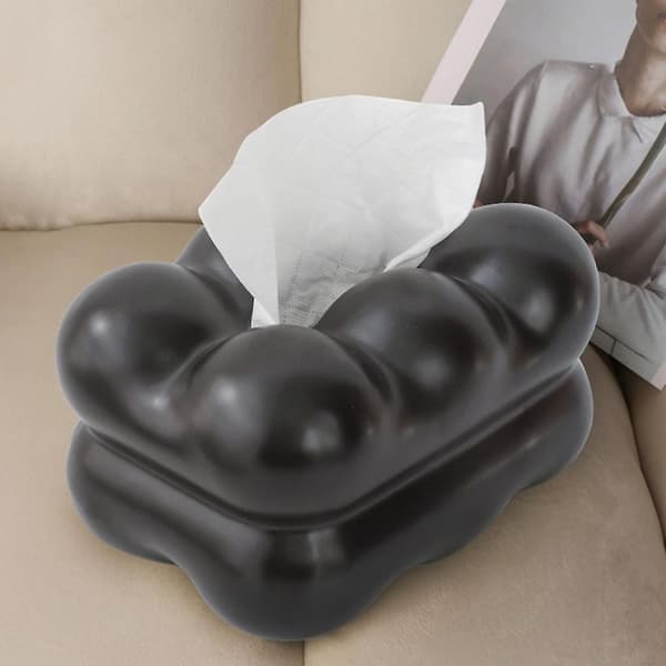 Moderne Kleenexboks Marshmallows Keramisk Kleenexboks Kleenexholder Cover White Type B