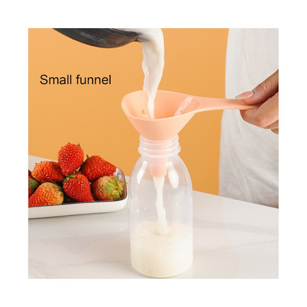 1 set Utmärkt plasttratt BPA-fri fast matvätska - rosa