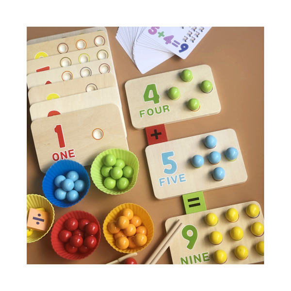 1 Sett Perleleke Fallbestandig Multifunksjonell Glatt Overflate Perler Spisepinner Pedagogisk Leke for Barn