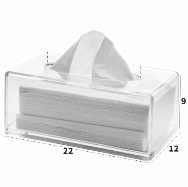 Transparent Tissue Box, Kosmetisk Tissue Box, Akryl Tissue Box