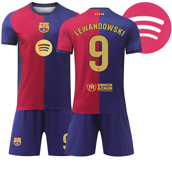 2425 Barcelona Hemma Ny Lewandowski Fotbollströja 28(150-160cm)