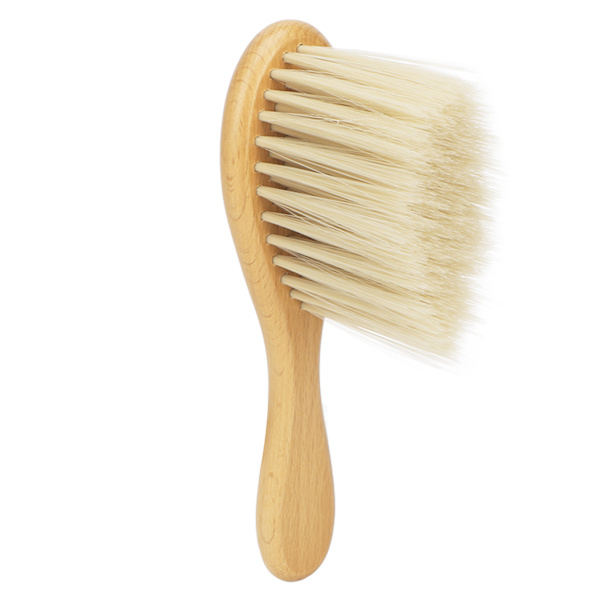 Ansiktsborste i nylon med professionellt bokträ, mjuk rengöringsborste för barberare