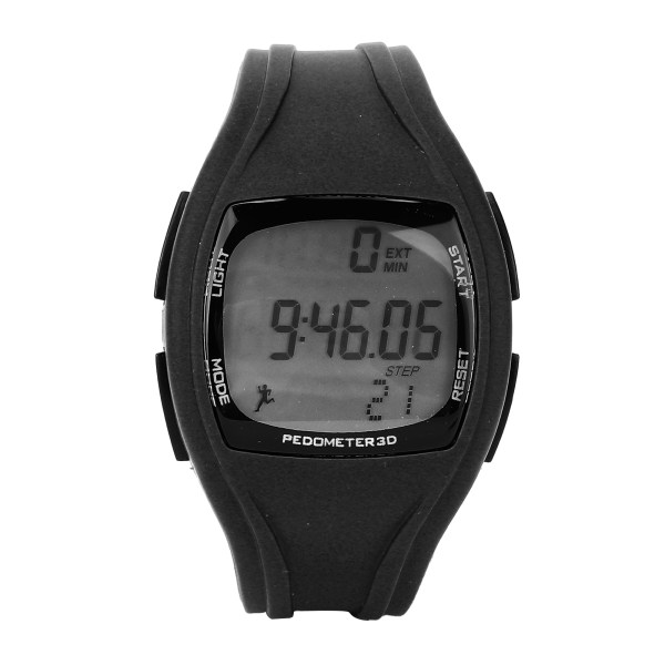 Multifunktion Vattentät Intelligent Watch Sport Digital Step Counter Watches Svart