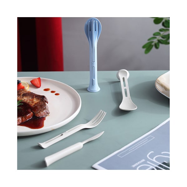 3 stk./sæt Effektive gafler sæt brudsikkert plastik - Blå