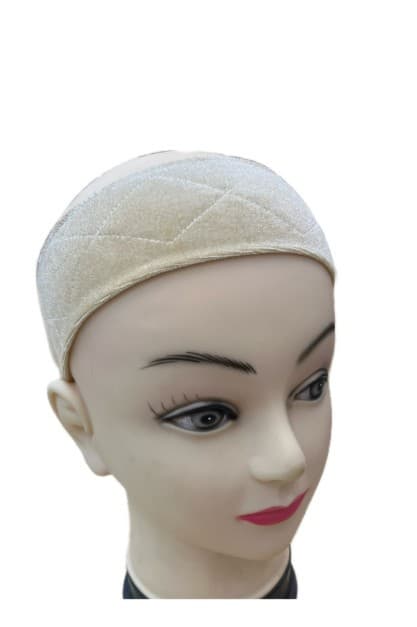 Halkfritt perukgreppband, beige, velour, justerbart, säker passform för peruker