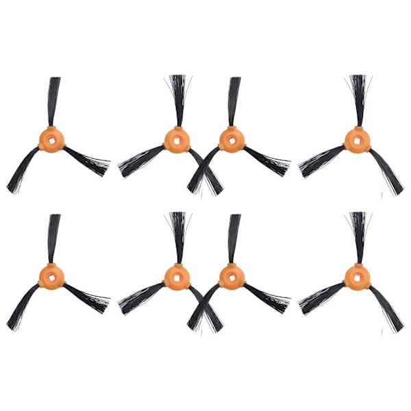 Reservedeler Sidebørster for DEEBOT - N79S N79 DEEBOT 500 Robotstøvsuger Tilbehør - 8 stk Black yellow