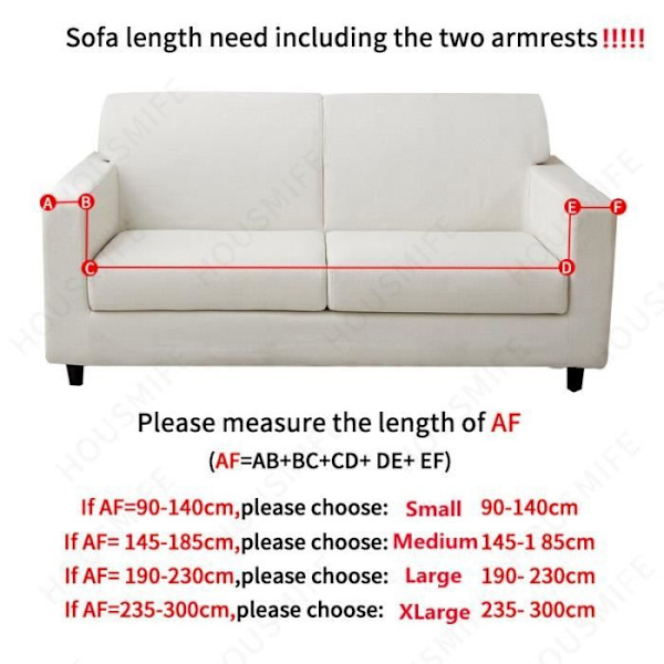 Ensfarvet strækbetræk til sofa og lænestol til stue (145-185cm) 1 stk. lilla