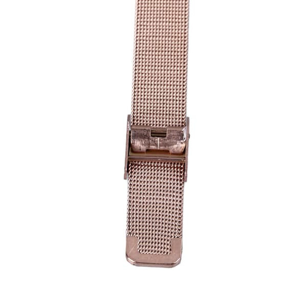 Dame Guld Plating Quartz Ur Rustfrit Stål Rem Høj Definition Stilfuld Gradient Urskive Dekor Armbåndsur Rosaguld