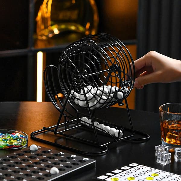 75-bold Bingo Manuelt Lotterispilssæt, Enkelt Bingo Bur Single Bingo Cage