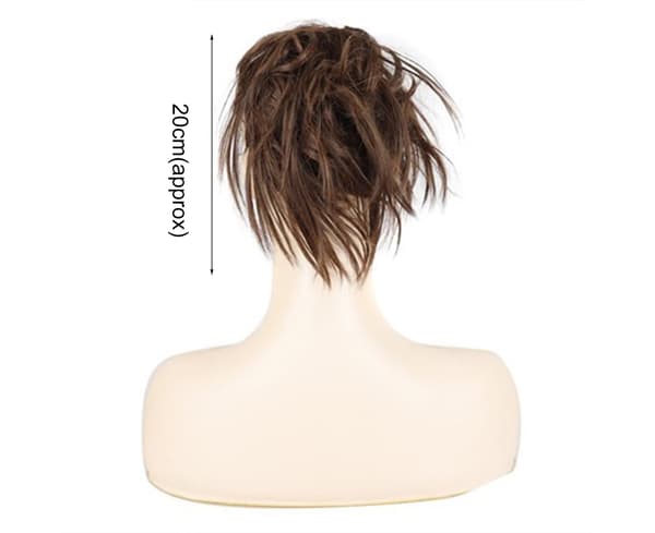 Updo Peruk Smutsig Effekt Förtjocka hår Högtemperatur Fiber Chignon Smutsig Scrunchie Elastisk hårbulle för fest - 2