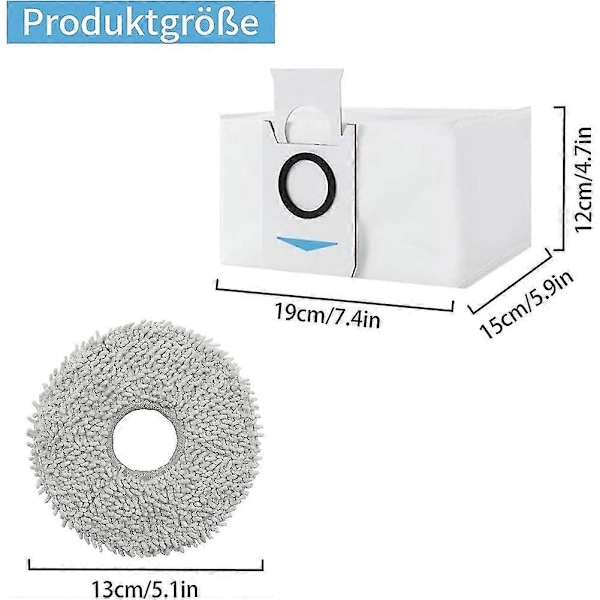 Støvpose til mopp for Deebot X2 / X2 Omni / X2 Pro / DEX86 reservedeler tilbehør