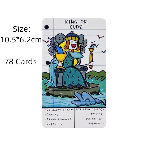 Doodle Tarot -kortit, 78 kortin opiskelupakka aloittelijoille, Oracle-pakka, englanninkielinen Visions Divination Edition, lautapelit