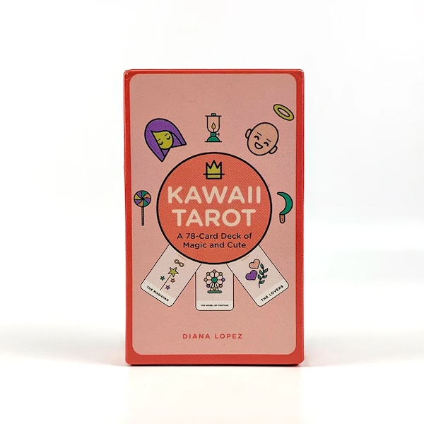 Kawaii Tarotkort 78 stk Kortstokk Magiske og Søte Oracle Engelske Visjoner Spådom Underholdning Fester Brettspill