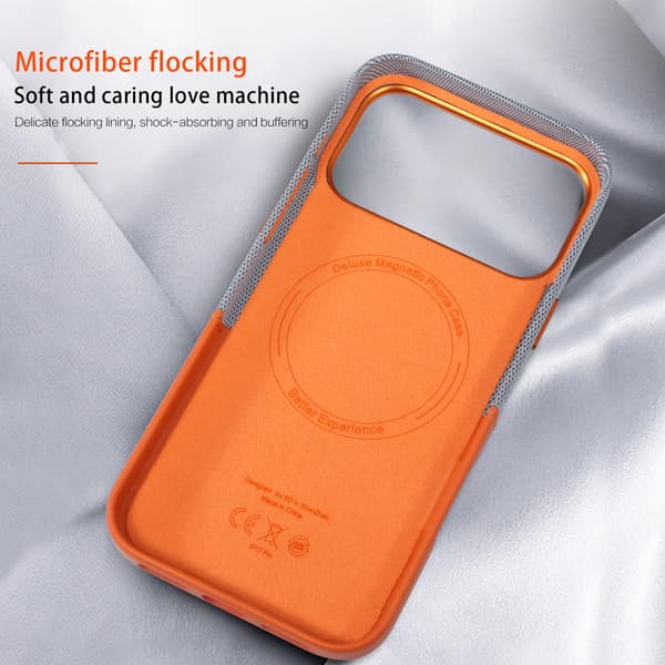 Pungtelefoncover kompatibelt med iPhone 16 og iPhone 17 Pro Max-Dugt Orange For iPhone 12 Pro Max