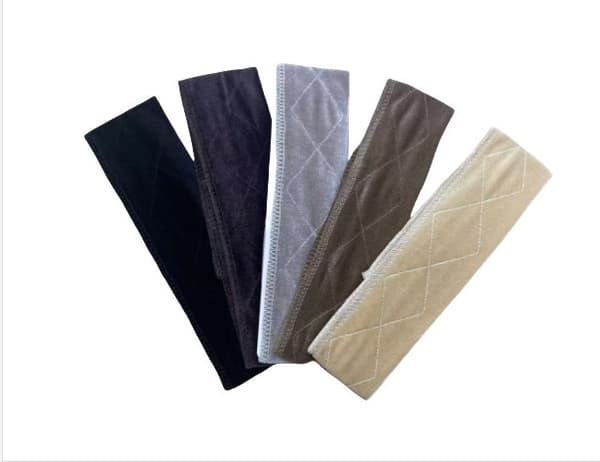 Halkfritt perukgreppband, beige, velour, justerbart, säker passform för peruker