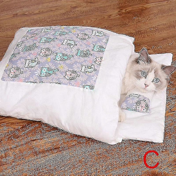 Varm Katt Sovepose Avtakbar Katt Seng Vinter Varm Katt Hus Lite Kjæledyr Seng C S
