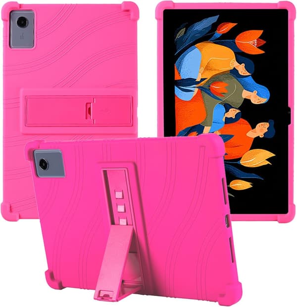 Kompatibel med Lenovo Idea Tab Plus 12.1\" Silikonfodral, Justerbart Ställ Stötsäkert Barn