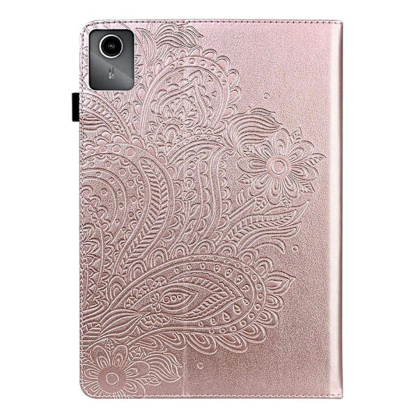 Lærnettbrettveske for Lenovo Tab M11 / Xiaoxin Pad 11 2024 Red gold