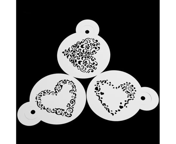 3st Bekväm kaffestencil bärbar härlig blomma