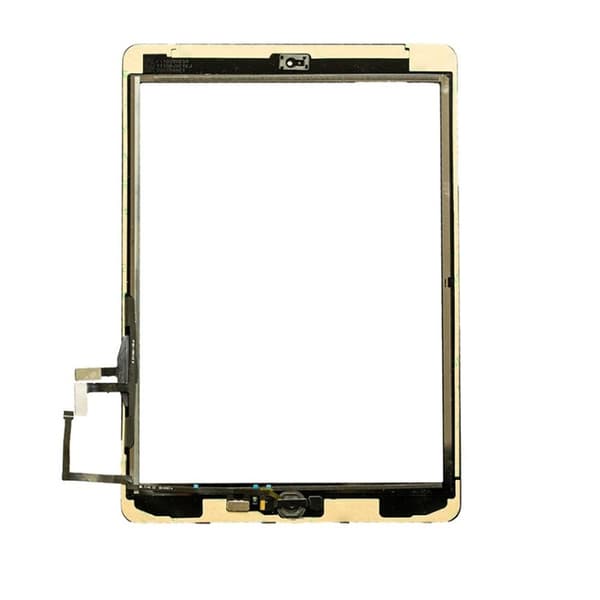 Touch Screen Digitizer med Home Button Flex Kabel til iPad 5 9,7 tommer 2017 A1822 A1823-Dugt White